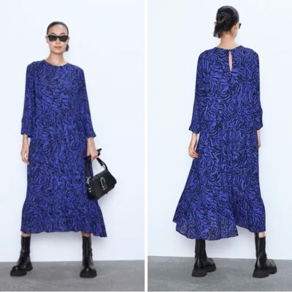 NWT Zara Animal Print Dress - Size XS - Picture 3 of 8